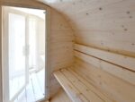 Fasssauna 350 cm mit innerem Vorraum und äußerer Terrasse – Bild 3