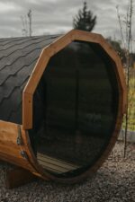 Fasssauna 250 cm mit Terrasse – Bild 4