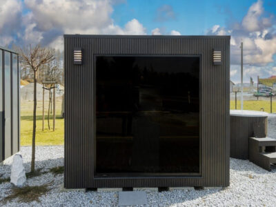 sauna premium 220 od gardwells pohľad zpredu na vstup