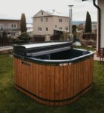 Quadratischer Badezuber, Eckansicht