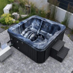 Hot tub - externem Ofen (mit Liegefläche)