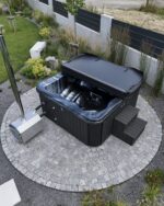 Hot tub - externem Ofen (mit Liegefläche) – Bild 2