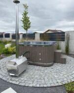 Hot tub mit Liegefläche - externem Ofen – Bild 8